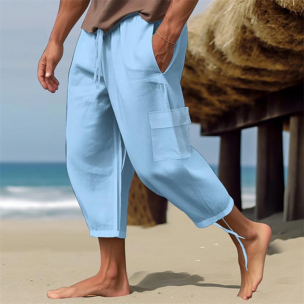 Pantaloni da lavoro da lavoro elastici in vita casual larghi multitasche