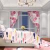 2PCS- Red Rose -HD Printed Curtain - Polyester Material - Suitable for Bedroom, Living Room, Study (customizable)