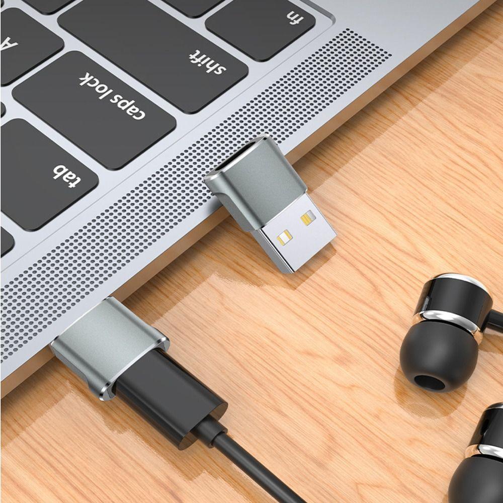 Black Type C to USB Adapter USB 2.0 USB Type C Adapter USB-C Male OTG Converter for Type-C Port