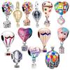 2026 925 Sparkling Hot Air Balloon Dangle Charm Bead Fit Original Silver Bracelet Necklace DIY Jewelry Gift for Women