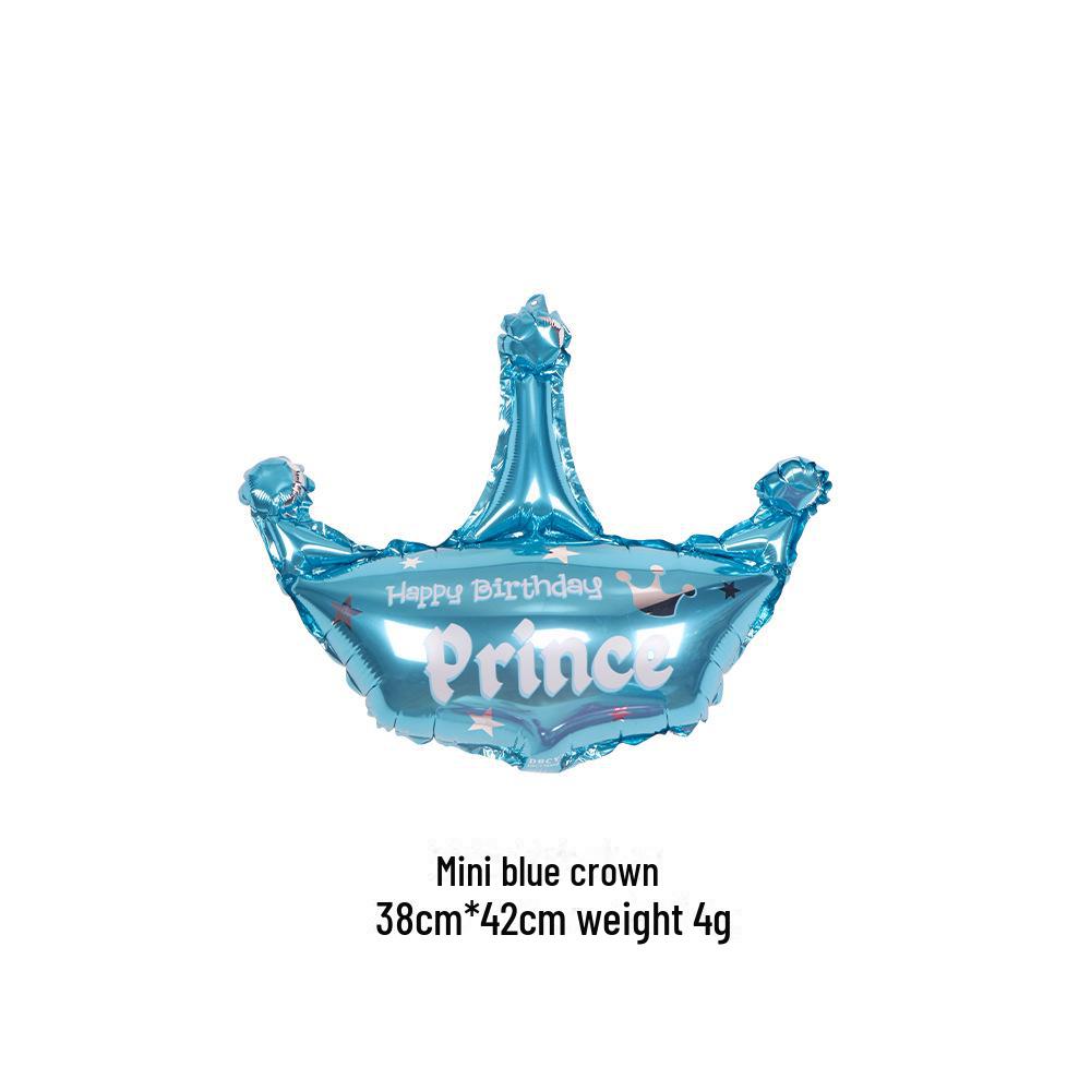 Gold Crown Balloon Set - Large, Medium, and Small Sizes for Birthday Decoration