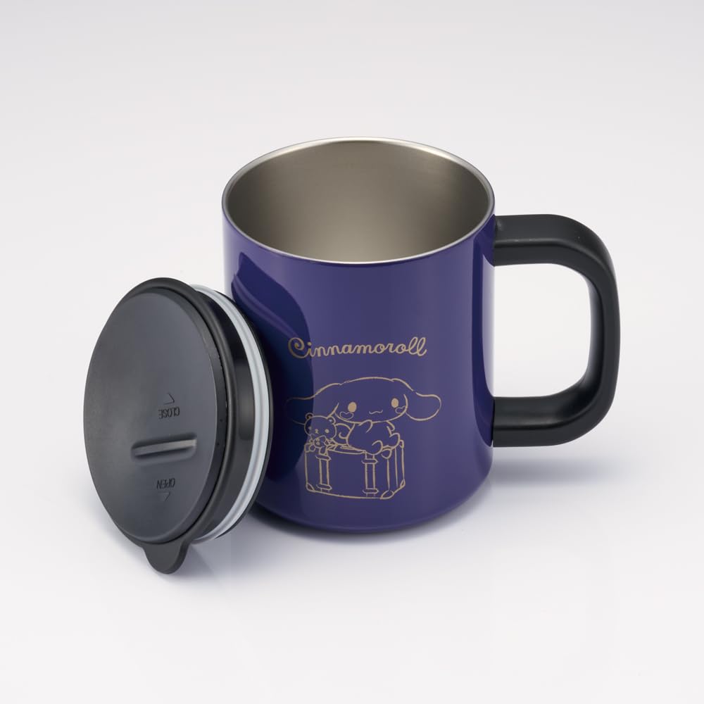 Skater Stainless Steel Mug with Vacuum Double Cinnamoroll and Sanrio Lid, Insulated, Walled, Design, 330ml, STMG4N-A