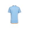 Adidas Letter Pattern Printed Round Neck Short Sleeve T-Shirt Men Tops Light-Blue HI1878
