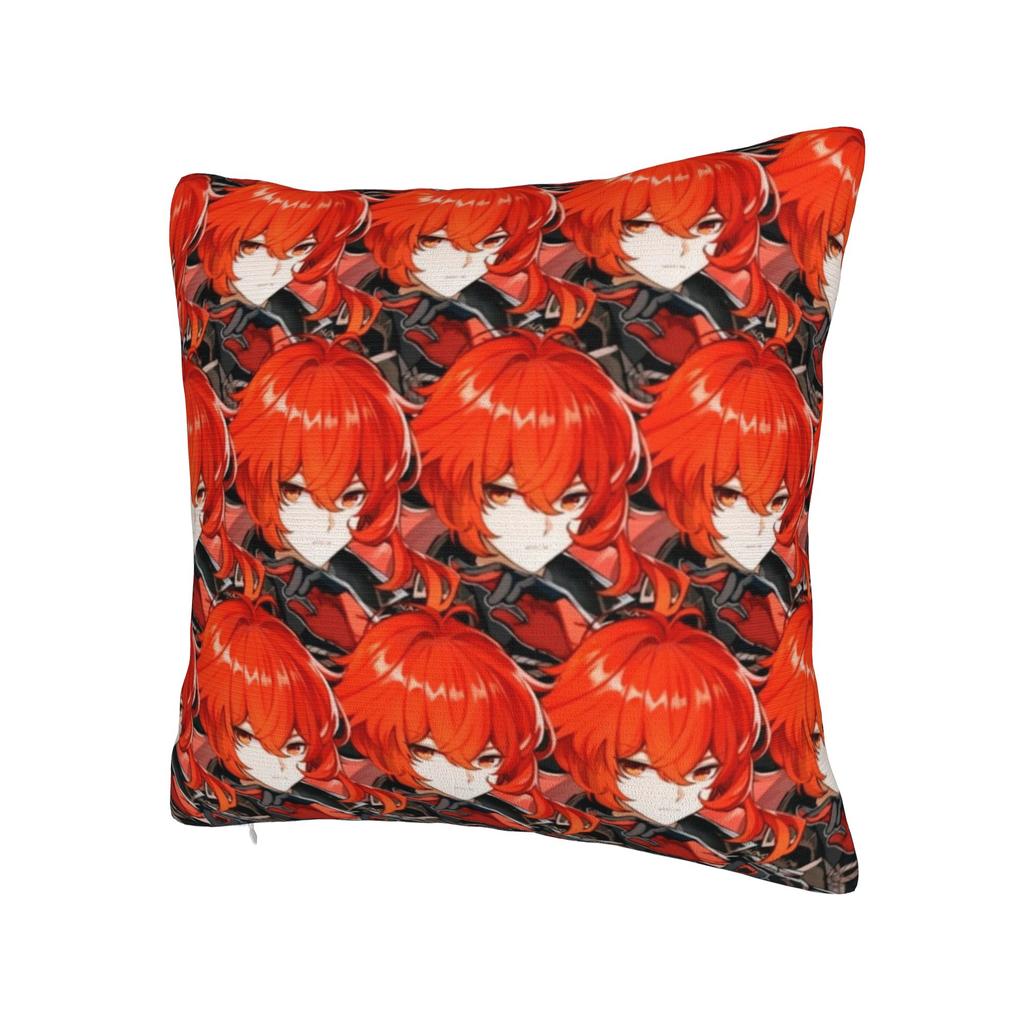 Diluc Ragnvindr Genshin Impact Game Pillowcase Printed Cushion Cover Gift Pillow Case Cover Bedroom Zippered