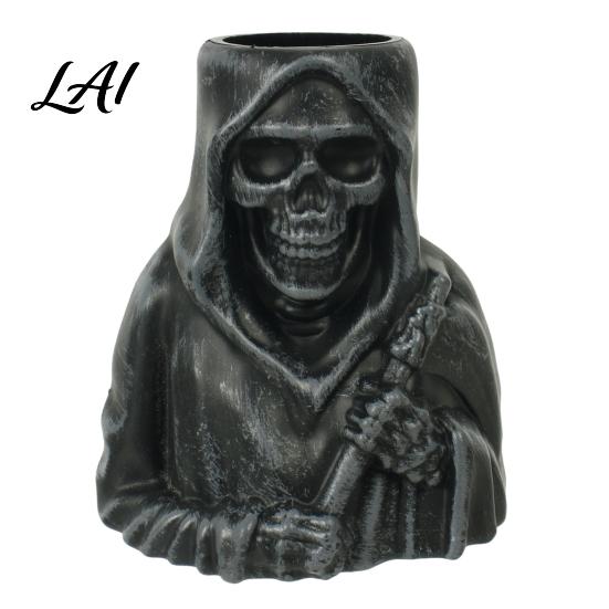 Funny Holiday Gifts for Friends Ghost/Skull Shape Pen Holder Resin Desktop Organizer Halloween Cute Ghost Cup Decorative Storage Container