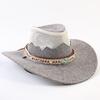 Western Cowboy Hat Men and Women Summer Breathable Sunscreen Visor Hat Big Brim Outdoor Travel Straw Top Hat