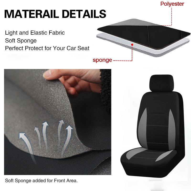 Universal Car Seat Cover Kit 9 PCS Full Seat Covers for Auto Car Seat Protect Luxury Breathable Mesh Seat Cover