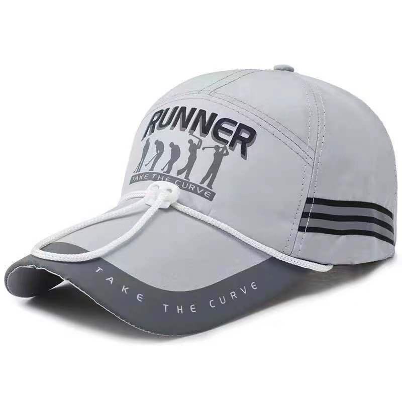 Men's Golf Themed "Take The Curve" Runner Baseball Cap, Quick Dry Reflective Adjustable Sports Sun Hat, Breathable Outdoor Golf Running Hat for Men