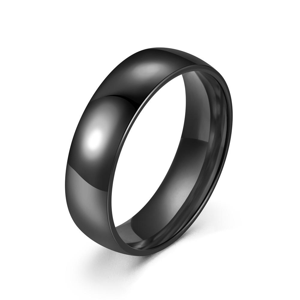 Ins Style Simple Plain Stainless Steel Fashion Ring for European and American Markets