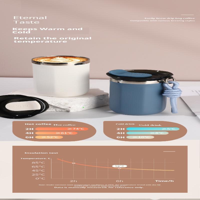 350/500Ml Stainless Steel Coffee Mug Insulated Water Cup Portable Double Wall Vacuum Flask Leak-Proof With Lid Travel Coffee Cup