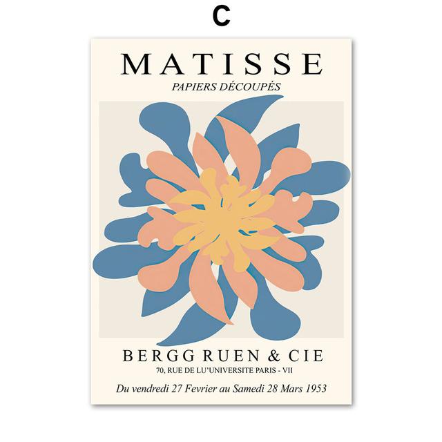 Matisse Colorful Coral Shapes Wall Art Canvas Painting Nordic Posters And Prints Abstract Wall Pictures For Living Room Decor