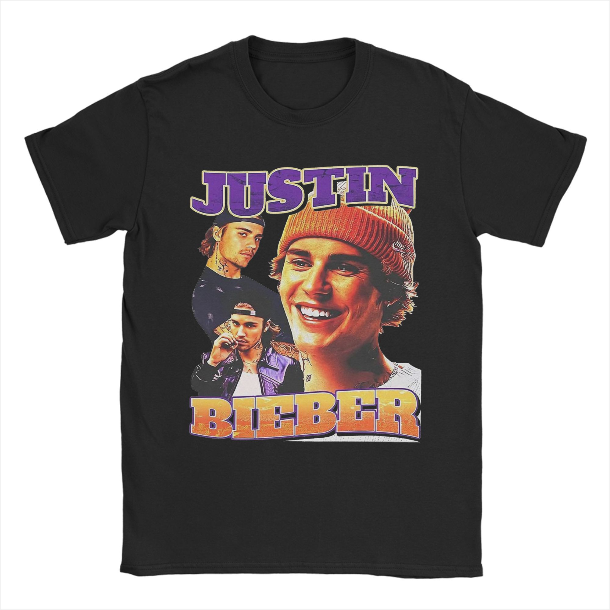 

Justins Biebers Men s T Shirts Crazy Tee Shirt Short Sleeve Crew Neck T-Shirt 100% Cotton Gift Idea Tops 5XL різнокольоровий