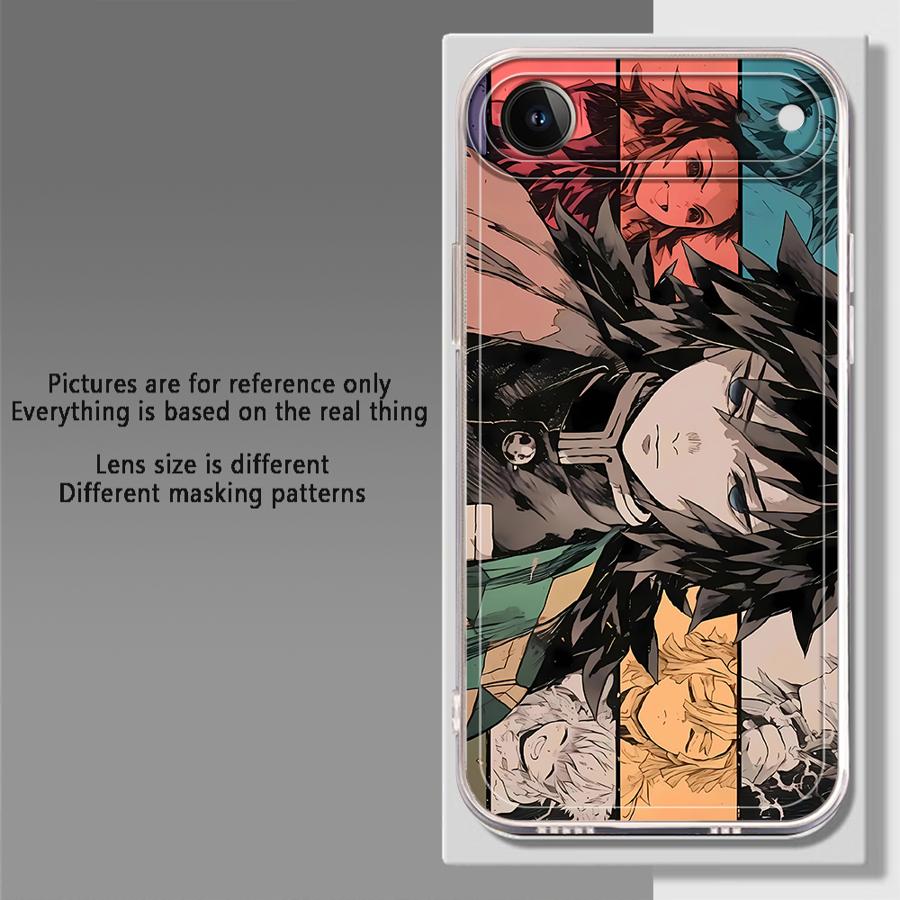 D-Demon S-Slayer Anime Case for iPhone 17 Pro Max Air 16 11 XS Max 13 Pro 7 8 15 12 Mini XR 14 Plus Soft Phone Cover