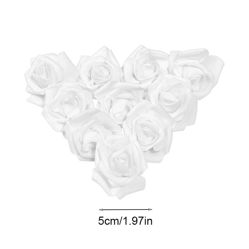 20/50Pcs 5cm Foam Rose Head Artificial Teddy Bear Roses Flower Handmade DIY Gift Decoration Wedding Party Christmas Home Decor