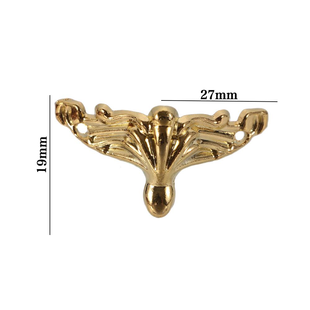 4pcs Vintage Furniture Part Hardware Wood Case Protector Furniture Leg Feet Leg Corner Bracket Corner