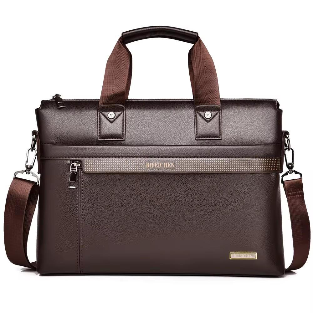 2026 New Men Briefcase High Quality Business Famous Brand PU Leather Shoulder Messenger Bag Office Handbag A4Document Laptop Bag