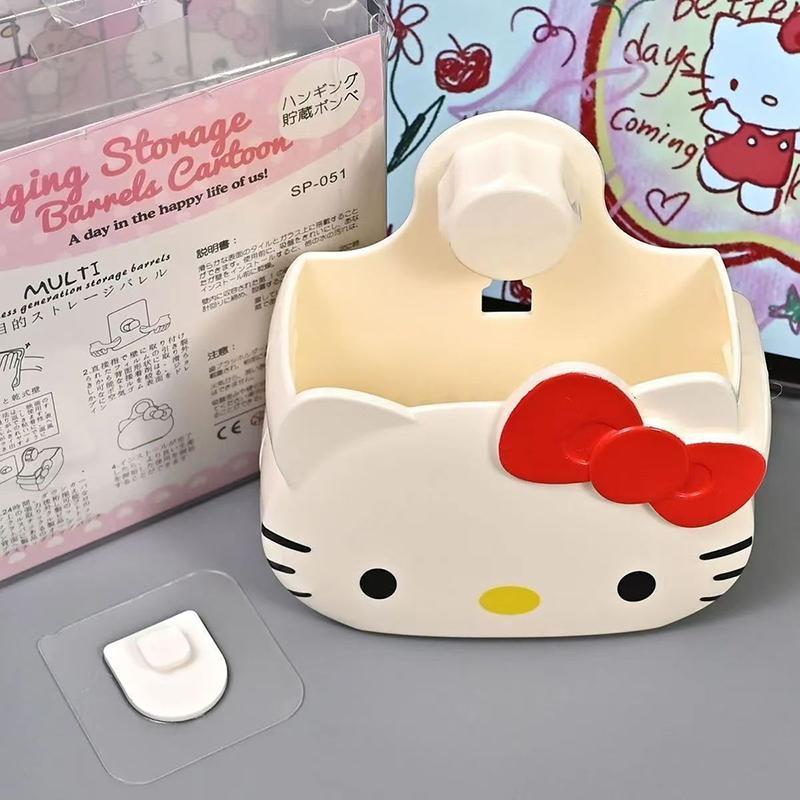 Sanrio Hello Kitty Toothbrush Storage Rack Cartoon Anime Cute Bathroom Large Capacity Storage Box Girl&Child Holiday Gifts