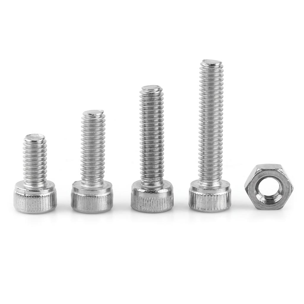 480pcs M2 M3 M4 Stainless Steel SS304 Hex Socket Cap Head Screws and Nuts Assrotment Set