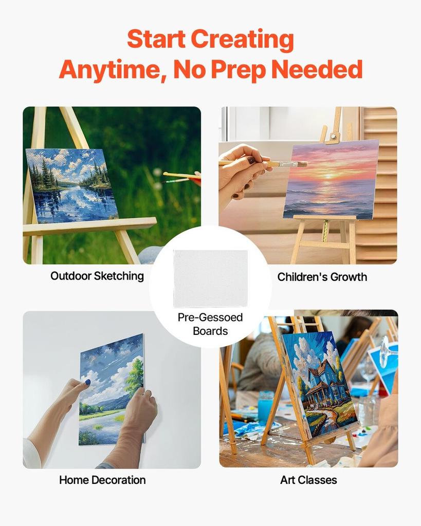 Canvas Boards for Painting 12 Pack 11 X 14 Inch Blank Canvases for Painting