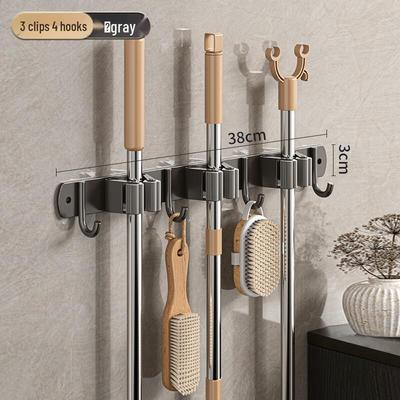 Wall-Mounted Mop and Broom Holder