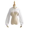 Spring Women's European-American Style Drawstring Hoodie - Solid Color, Versatile Long Sleeve Sweatshirt
