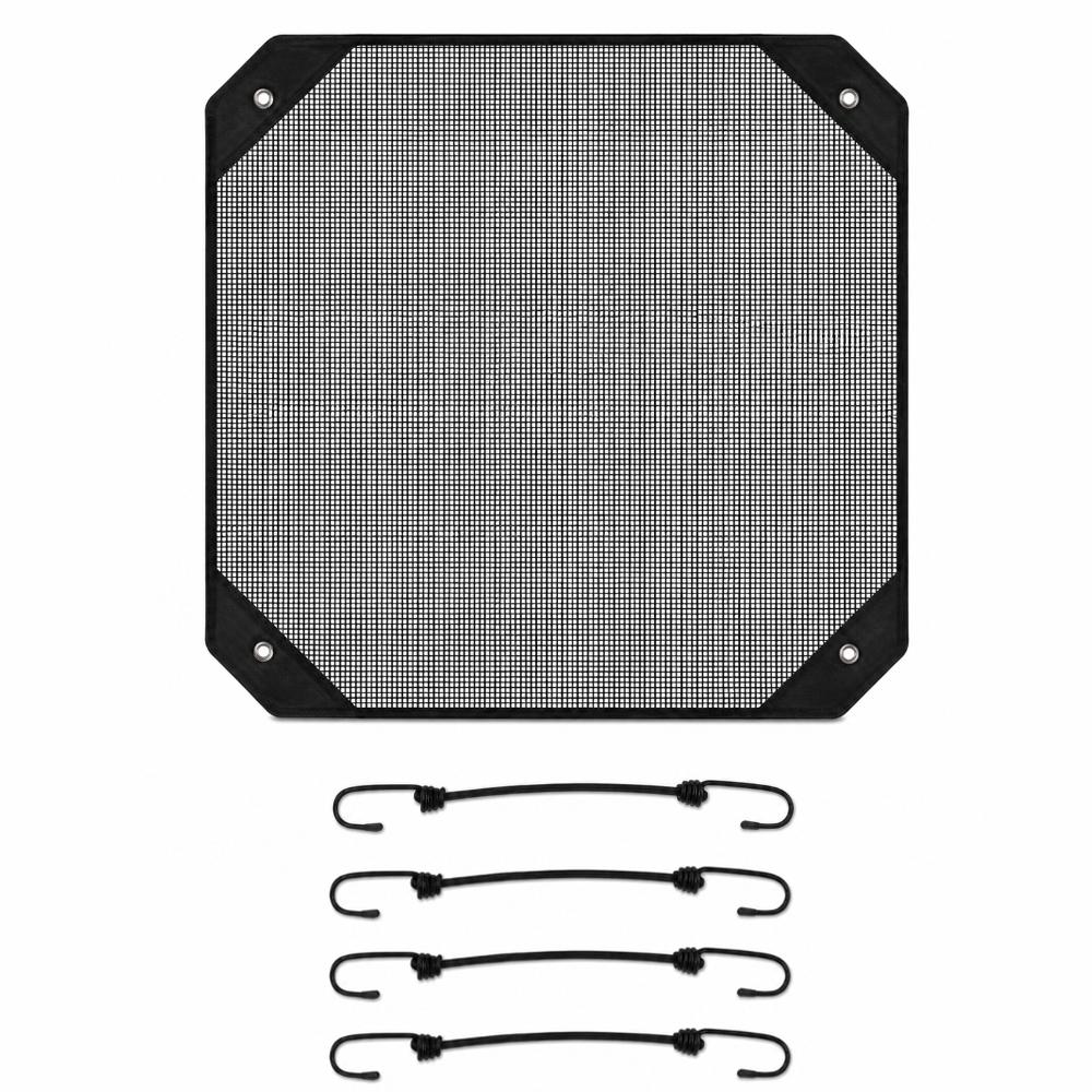 Outdoor AC Unit Cover Oxford Cloth Mesh Top Guard for Air Conditioner Condenser, Leaf Debris Protection with Elastic Hooks Kit