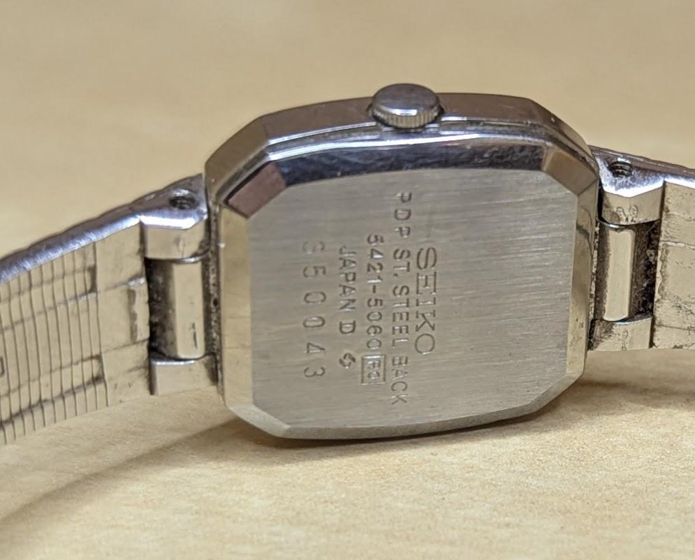 [USED] Working/Good Condition SEIKO Quartz 5421-5060 Silver Women's Watch