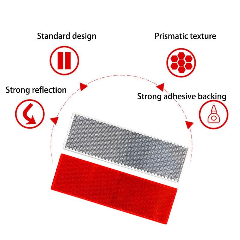 Truck Reflective Sticker Car Rear Bumper Anti-collision Waterproof Sticker Nighttime Warning Trailer Reflector Safety Sticker