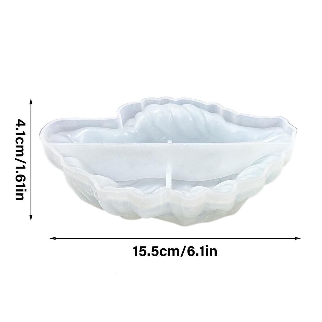 Creative Silicone Mold for Making Beautiful Shell Wave Plates and Aromatherapy Plaster Candle Holders Decoration