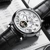 BINKADA Herrenmode Skelett Mechanisch Leuchtend Wasserdicht Uhr