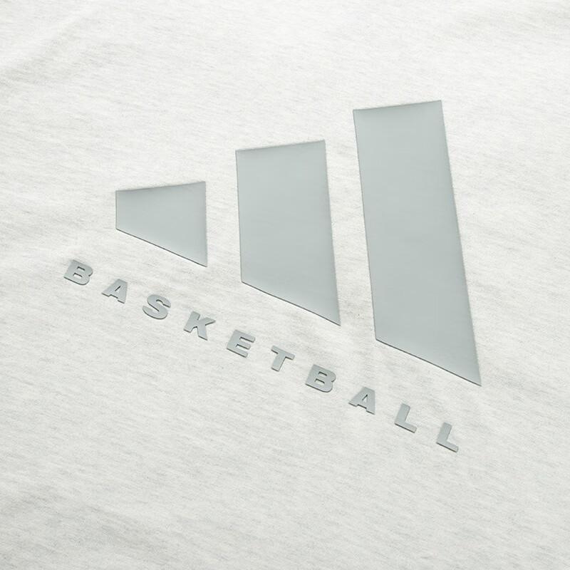 Adidas Alphabet Logo Sport Loose Round Neck Short Sleeve T-Shirt Unisex Tops Light-Grey IX1968
