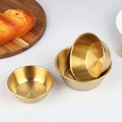 10.5/12/13CM Gold Stainless Steel Salad Bowls Fruit Vegetable Noodle Container Egg Flour Cooking Mixing Bowl Kitchen Tools