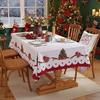 Christmas Rectangle Tablecloth Waterproof Xmas Holly Candy Cane Table Cloth Washable Table Cover for Home Dinner Party Decoration