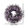 Lifelike Artificial Lavender Wreath Vivid Colors Fake Flower Wreath Spring Wreath  Wall Hanging