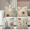 Floral Patterned Throw Pillows For Modern Home Decor Polyester Pillowcase, Sofa Decorative Cushion Cov Headboard Pillow
