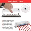 Power Distribution Block with Cover 12 X 5/16" Studs Bus Bar Terminal Block Max 300A 48V DC for Car Boat Marine Trucks RV