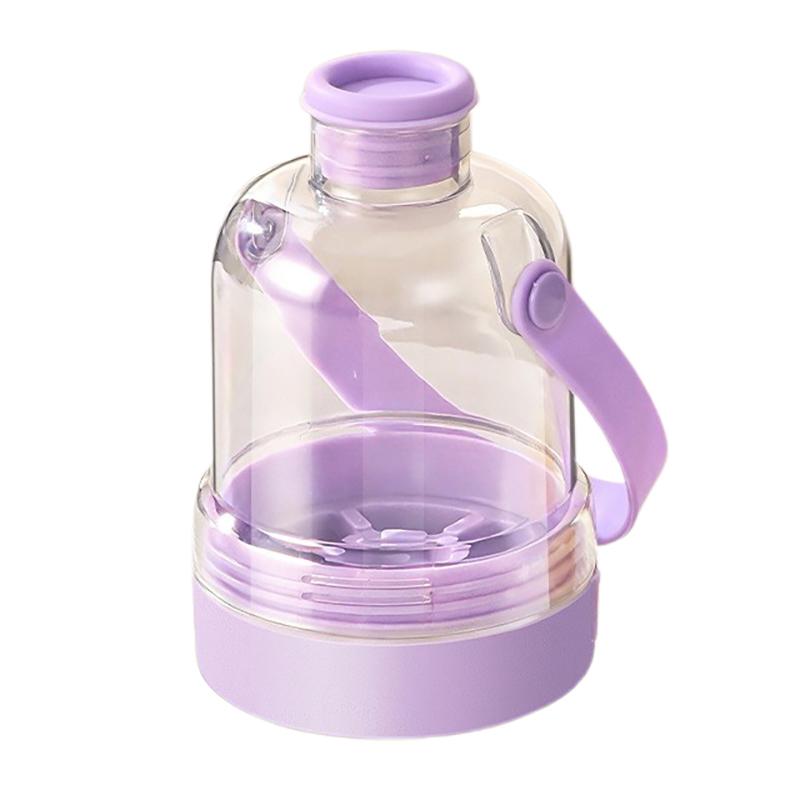 

Unique 2 In 1 Ice Cube Water Bottle Silicone Reusable Ice Cube Kettle Touch-Free Detachable Ice Cube Mold фіолетовий