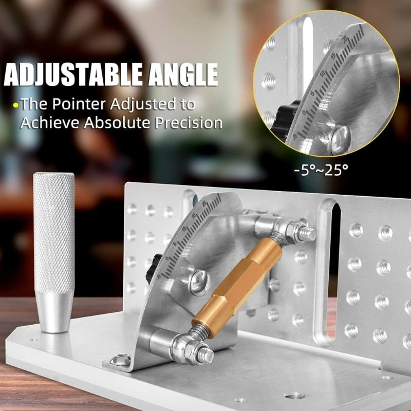 Belt Grinder Cutter Jig Long Sharpening Locator Double Press Plate Cutter Making Angled Grinding Guide for Belt Sander Machine