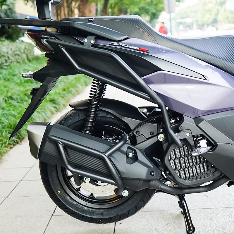 Stepless SR150R Bumper Bars with Exhaust Protection & Comfort Backrest Modification