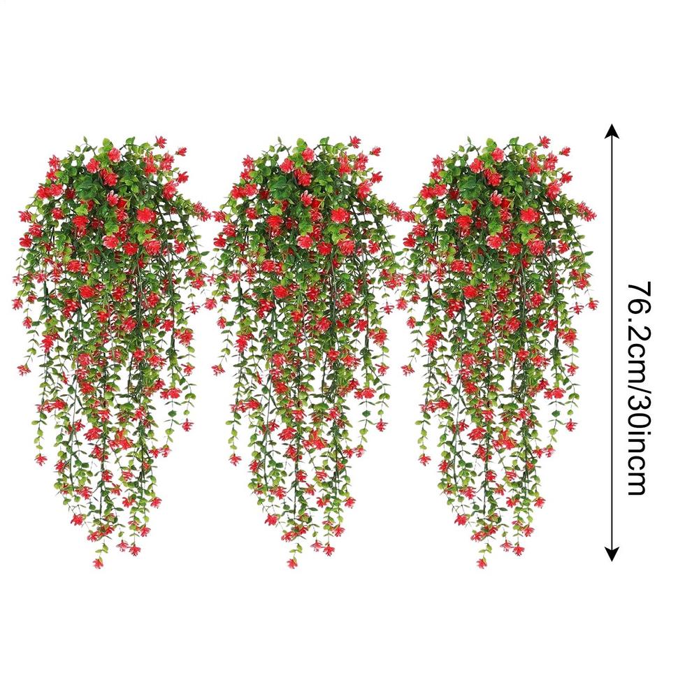Simulated Flowers Ivy Vines Wall Hanging Wedding Gardening Decoration Artificial Realistic Rattan UV Resistant Flower Decor