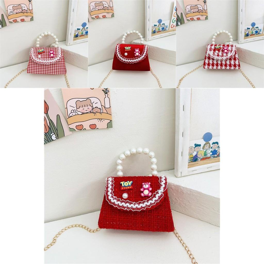 Princess Lovely Style Red Bag For Girls With Cartoon Design Perfect For New Year Gifts And Everyday Adventures