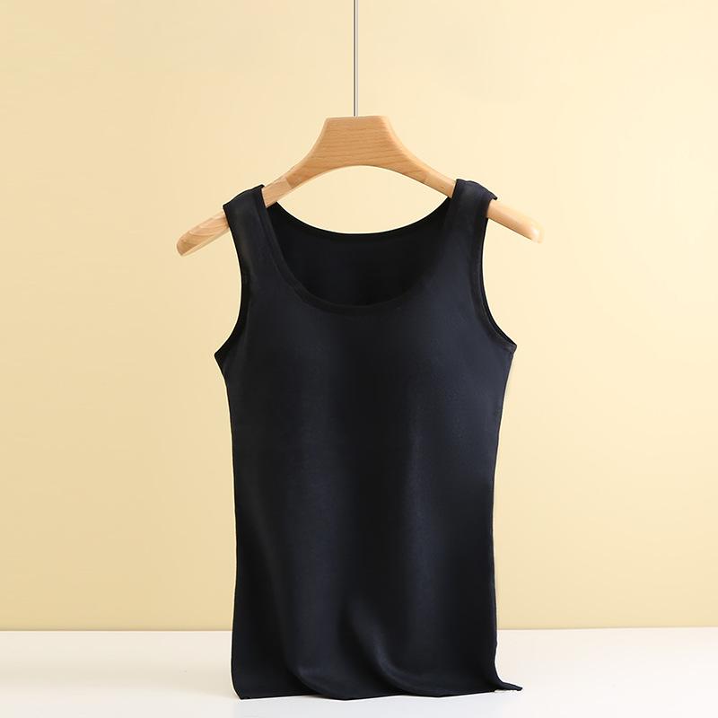 

Немецкий бархатный теплый жилет, женское нижнее белье, зима с подушкой на груди и толстым бархатным внутренним слоем, нижняя рубашка, облегающий осенний топ 3XL