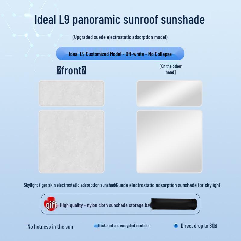 2022 L9 Sunroof Electrostatic Sunshade: Heat Insulation & Privacy Shield