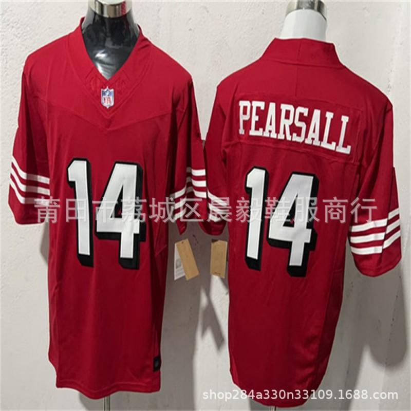 Camiseta Replica de Hombre NFL San Francisco 49ers George Kittle 85 Deebo Samuel 19 Nick Bosa 97 Mezcla de Algodón Uniforme de Fútbol