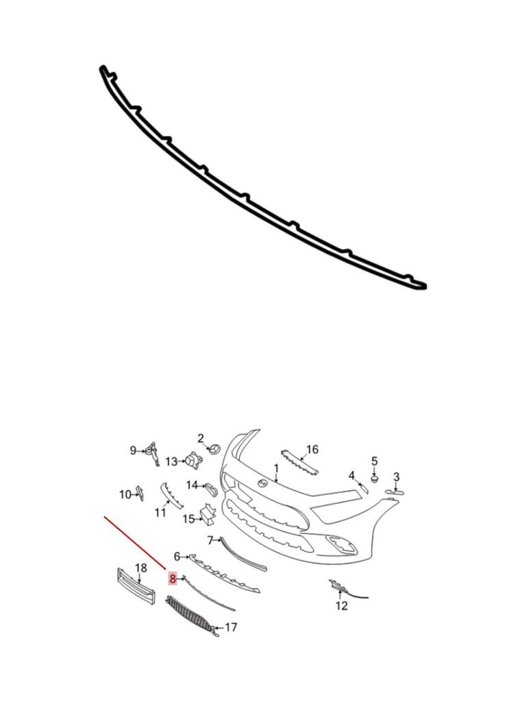 Lower Front Bumper Trim for Mercedes-Benz W257 (2022-2023)