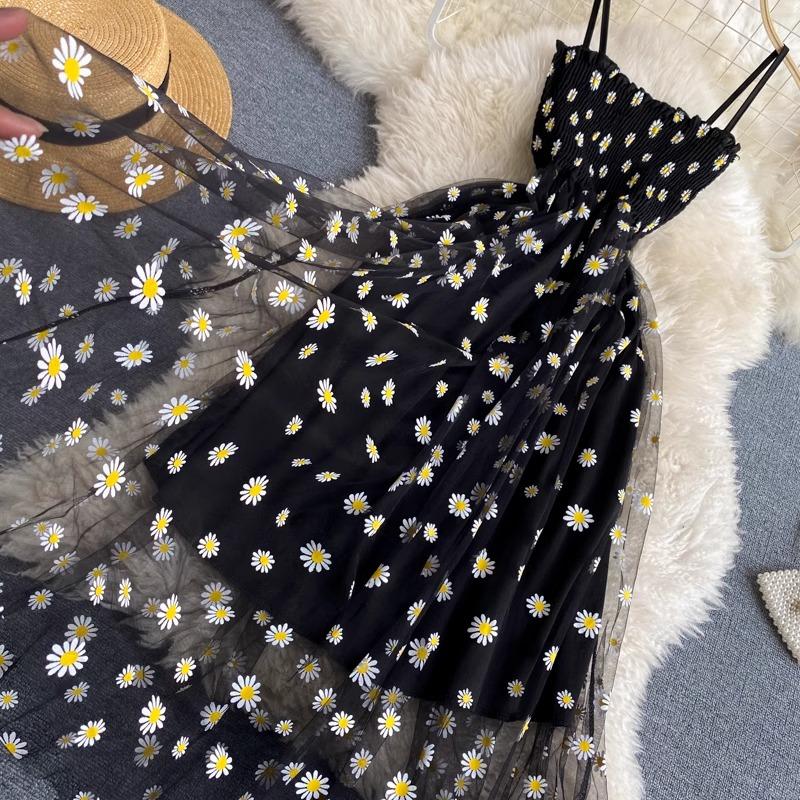 Elegant Fairy Off Shoulder Evening Party Women Sweet Flower Pachtwork Vacation Dresses Fashion Chic Mesh Slim High Street Clothing