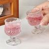 Vintage Carved Glass Baijiu Cup Carved Small Wine Cup One or Two Wine Glasses Sake Red Wine Wine Cup Household