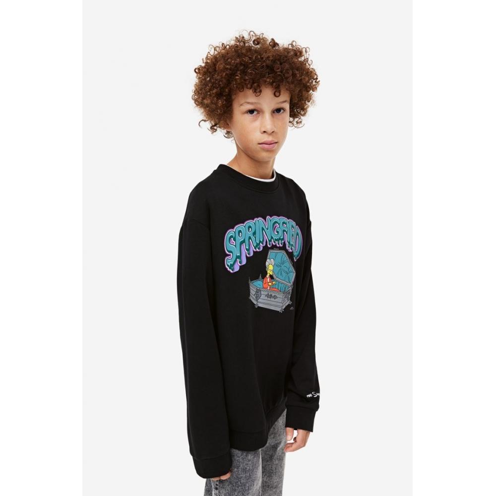 

Свитшот с принтом H&M черный/Симпсоны