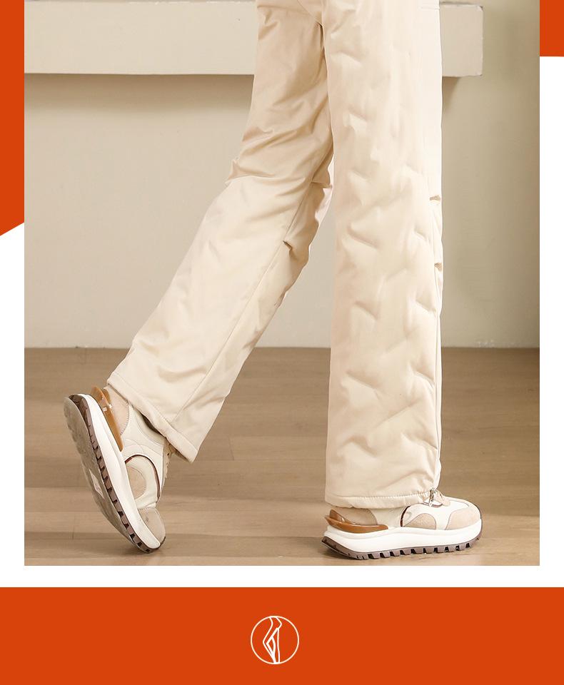 Women's 2025 Windproof Snow Pants: Cold-Proof, Thickened, Ski-Ready Down Pants for -40°C Winter Weather