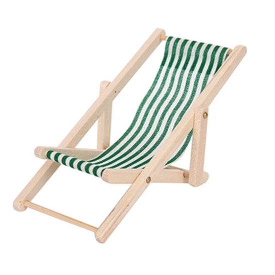 1/12 Foldable Beach Chair Mini Size Adorable Home Decor